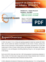 In-Depth Research On China Mining Equipment Industry 2013-2017