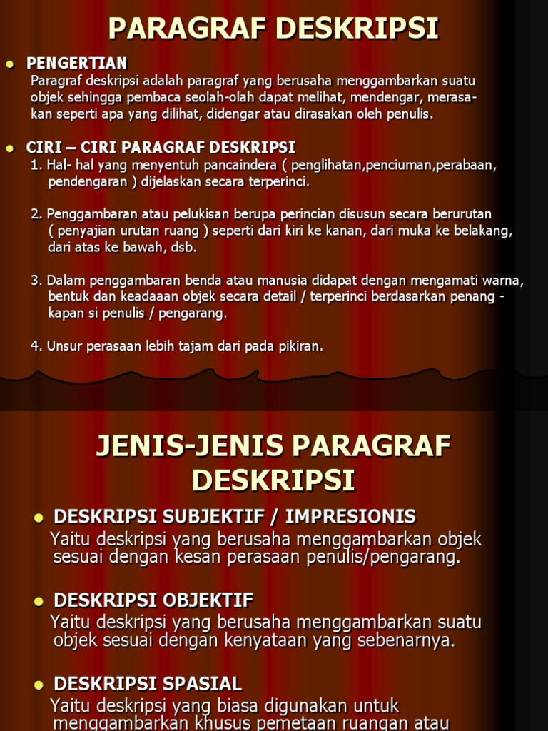 Contoh Paragraf Deskripsi Impresionistis - Simak Gambar 