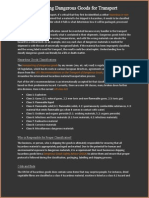 Classifying Dangerous Goods For Transport