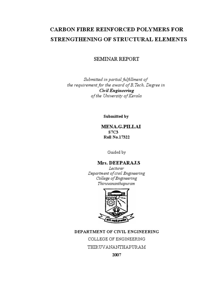 CFRP for Strengthening Civil Structures | PDF | Fibre Reinforced ...