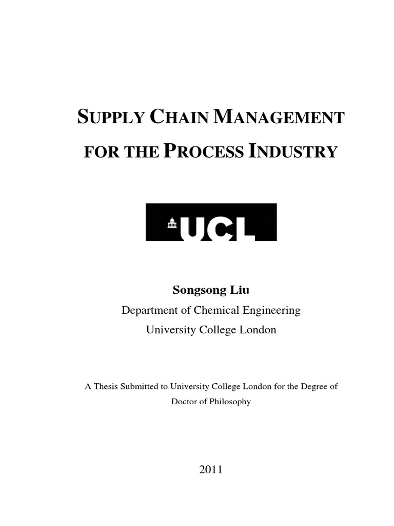 Supply Chain Management in Process Industry | PDF | Supply Chain ...