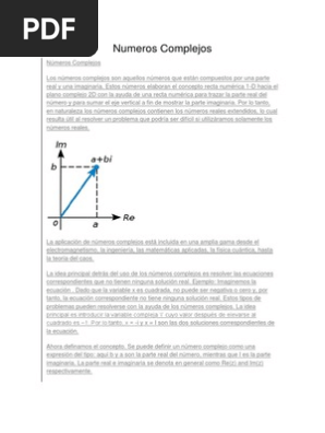 Numeros Complejos Ecuaciones Numero Complejo