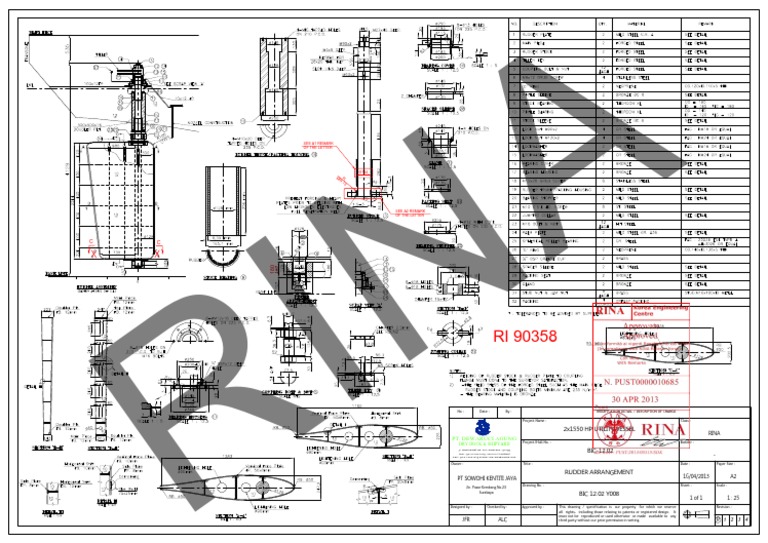 Rudder Arrangement for Utility Vessel | PDF | Home & Garden