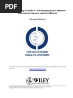 Effect of Timing of Umbilical Cord Clamping of Term Infants on Maternal and Neonatal Outcomes