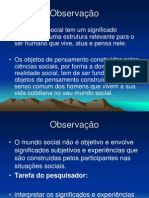 Pesquisa de Terreno Observação Participante