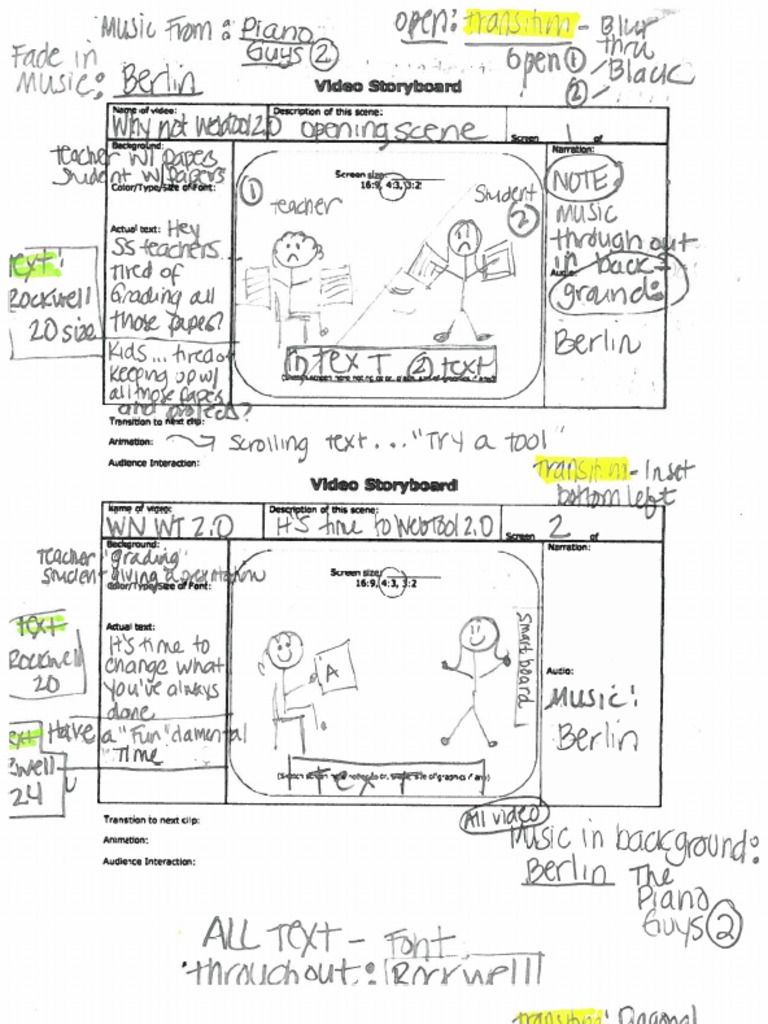 Video Storyboard Template Guide | PDF