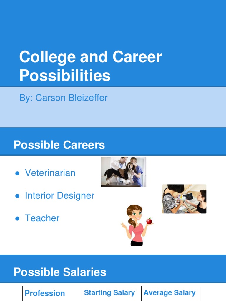 College and Career Presentation | PDF | Career & Growth