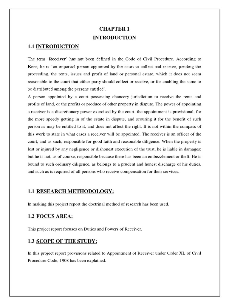 Appointment of Receiver PDF Receivership Leasehold Estate