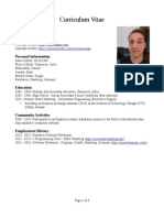 Curriculum Vitae: Contact Information