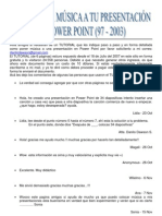 COMO PONER MÚSICA A TU PRESENTACIÓN EN POWER POINT 97 - 2003