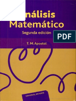 Análisis Matemático Escrito Por Tom M. Apostol-Enrique Linés Escardó