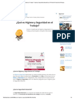 ¿Qué Es Higiene y Seguridad en El Trabajo - Higiene y Seguridad Latinoamérica - El Portal de Prevención de Riesgos