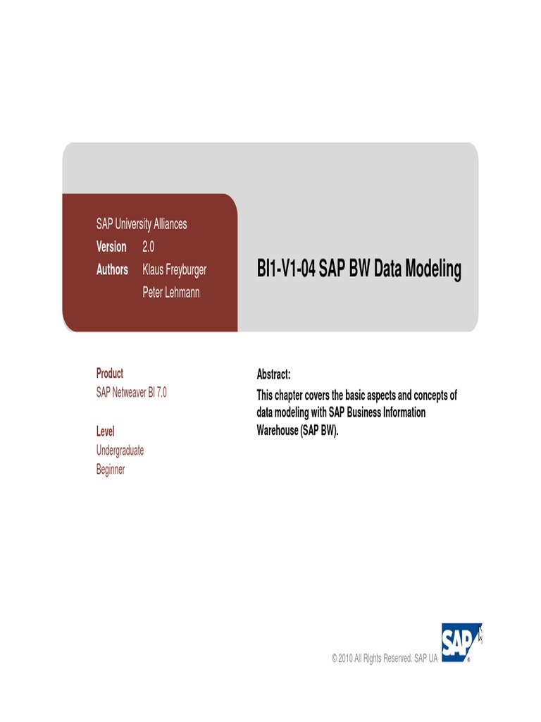 Sap Bi Modeling | PDF