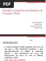 Geração de Resíduos Em Indústrias Têxteis