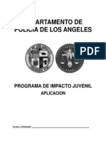 Juvenile Impact Program Application (Spanish)