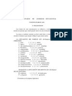 Cuestionario de Ansiedad Situacional de Pelechano