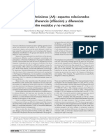 Alcohólicos Anónimos (AA) : Aspectos Relacionados Con La Adherencia (Afiliación) y Diferencias Entre Recaídos y No Recaídos