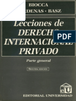 Lecciones de Derecho Internacional Privado Parte General Biocca Cardenas Basz