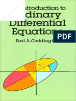 Earl Coddington An Introduction To Ordinary Differential Equations PDF