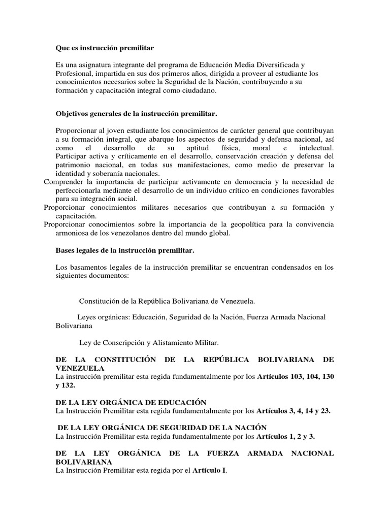 Instrucción Premilitar _ Historia de La Instrucción Premilitar – GSLMWU
