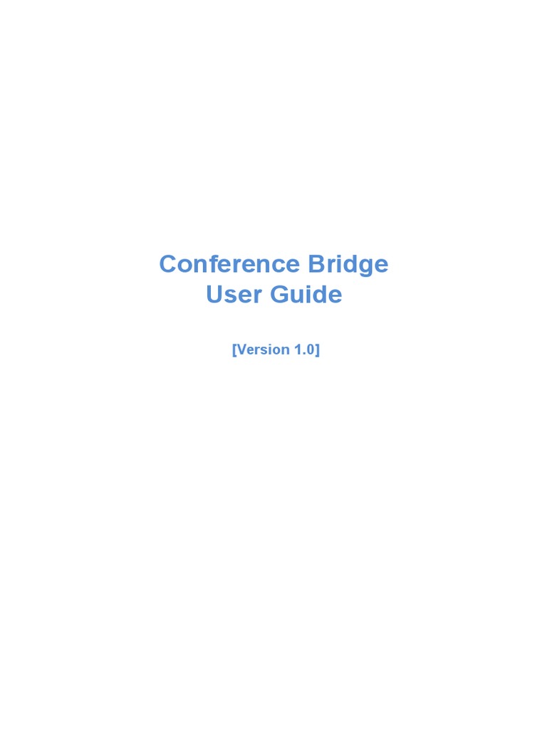 Mitel Conference Bridge User Guide – HWGD