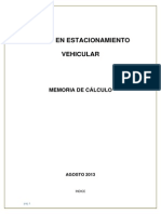 Memoria de Cálculo - Techo en Estacionamiento PDF