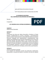 Ley Orgánica Del Sistema Económico Comunal PDF
