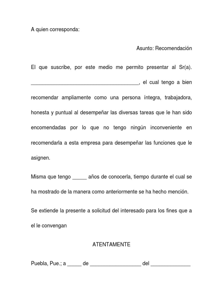 A Quien Corresponda Ejemplos – Ejemplos y consejos para escribir una
