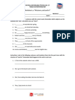 Worksheet 2.1: "Was/were, and Used To" NAME: - MODULE: - TEACHER: - DATE