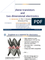 Graphene transistors and two-dimensional electronics