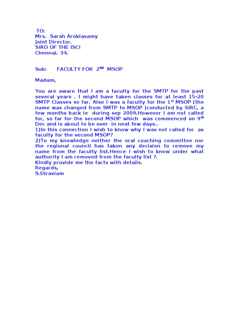 Request for Faculty Clarification | PDF | Language Arts & Discipline