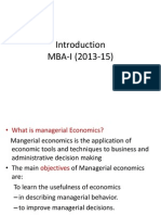 Introduction MBA I (13 15) F