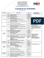 District Calendar 2014-2015 Calanan