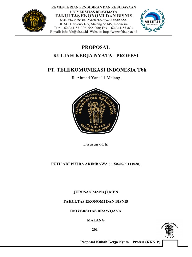 Proposal KKN-P Manajemen FEB UB 2025 | PDF
