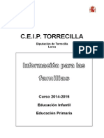 INFORMACION A PADRES Principio de Curso CEIP Torrecilla (Lorca) 2014-15