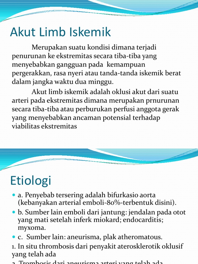Akut limb iskemik pdf sains matematika