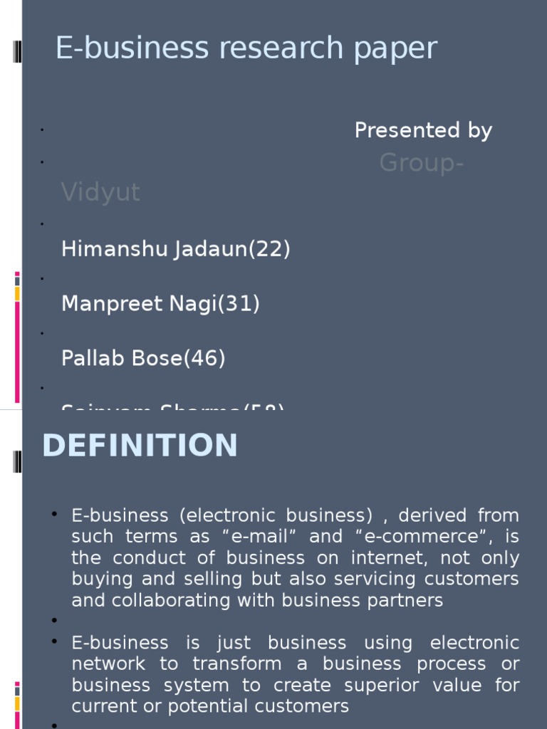 EBusiness Research Paper PDF Electronic Business Marriott International