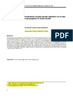 Effect of Different Concentrations of Plant Growth Regulators On in Vitro Micropropagation of Cherry Tomato