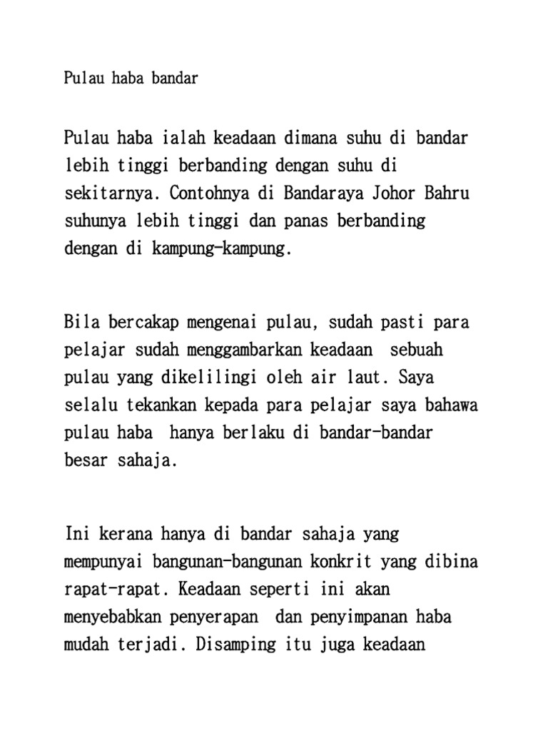 Pulau Haba Bandar Pdf