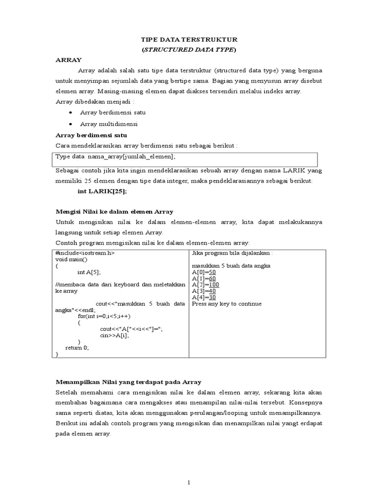 Panduan Lengkap Array dan Enumerasi C++ | PDF | Komputer | Teknologi ...