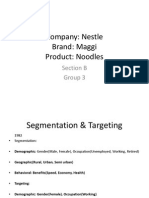 Maggi Noodles Segmentation Targeting