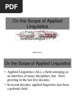 On The Scope of Applied Linguistics