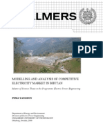 Modelling and Analysis of Competitive Electricity Market in Bhutan