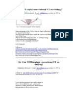 Can TOFD Replace Conventional UT On Welding