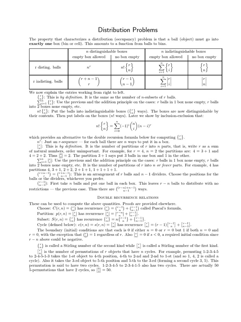 Distributions | PDF