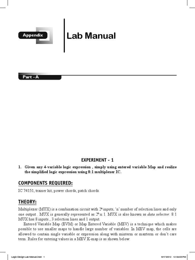 Logic DesignLab Manual Vhdl Hardware Description Language Free