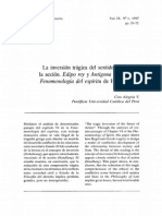 Alegría, Ciro - La Inversión Trágica Del Sentido de La Acción. Edipo Rey y Antígona en La Fenomenología Del Espíritu de Hegel PDF