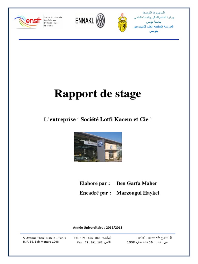 Rapport De Stage Mecanique Automobile Dans Un Garage Pdf Rapport de Stage | PDF | Audi | Voitures