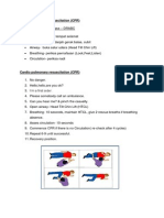 Cardio Pulmonary Resuscitation (Cpr)