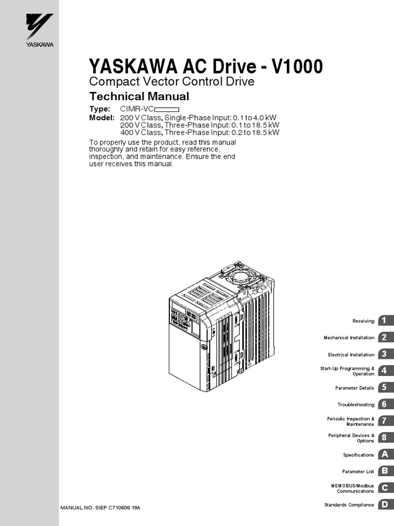Yaskawa V1000 Manual Fault Codes